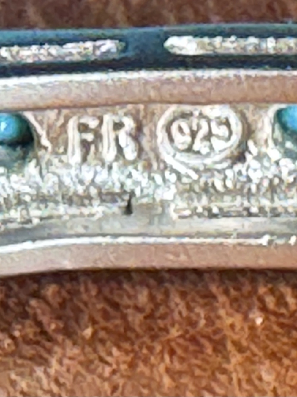 925 sterling Silver Bracelet with Turquoise Accents - Picture 7 of 7